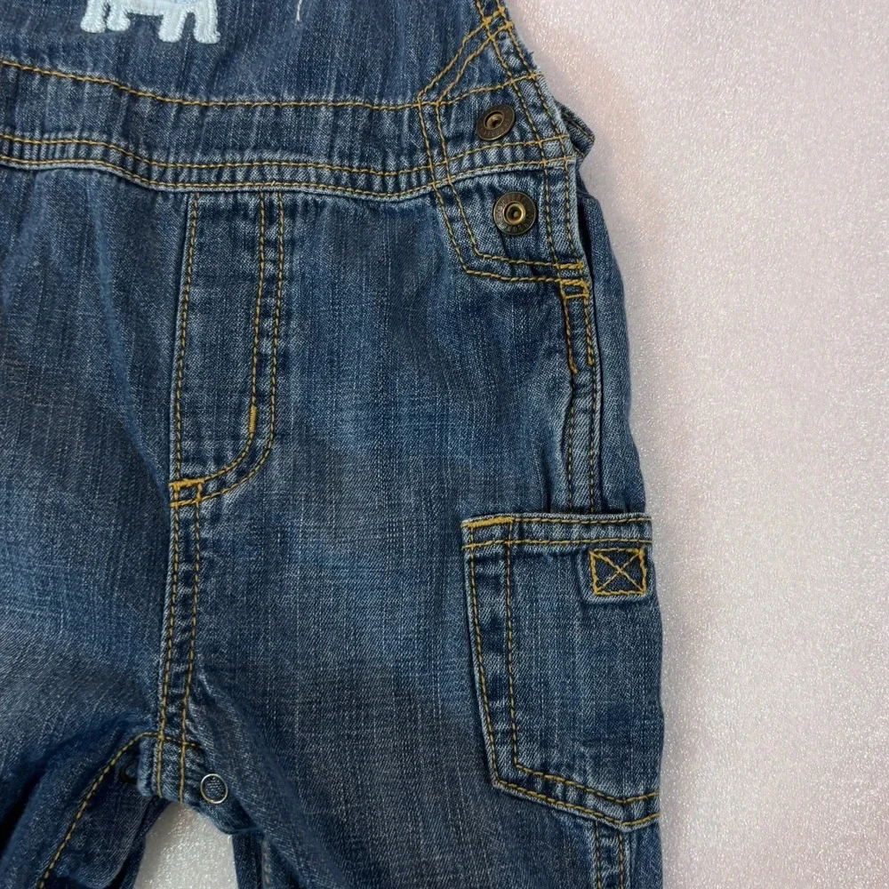 Vintage Gymboree‎ Cargo Overalls 6-12 Months Elephant Embroidery